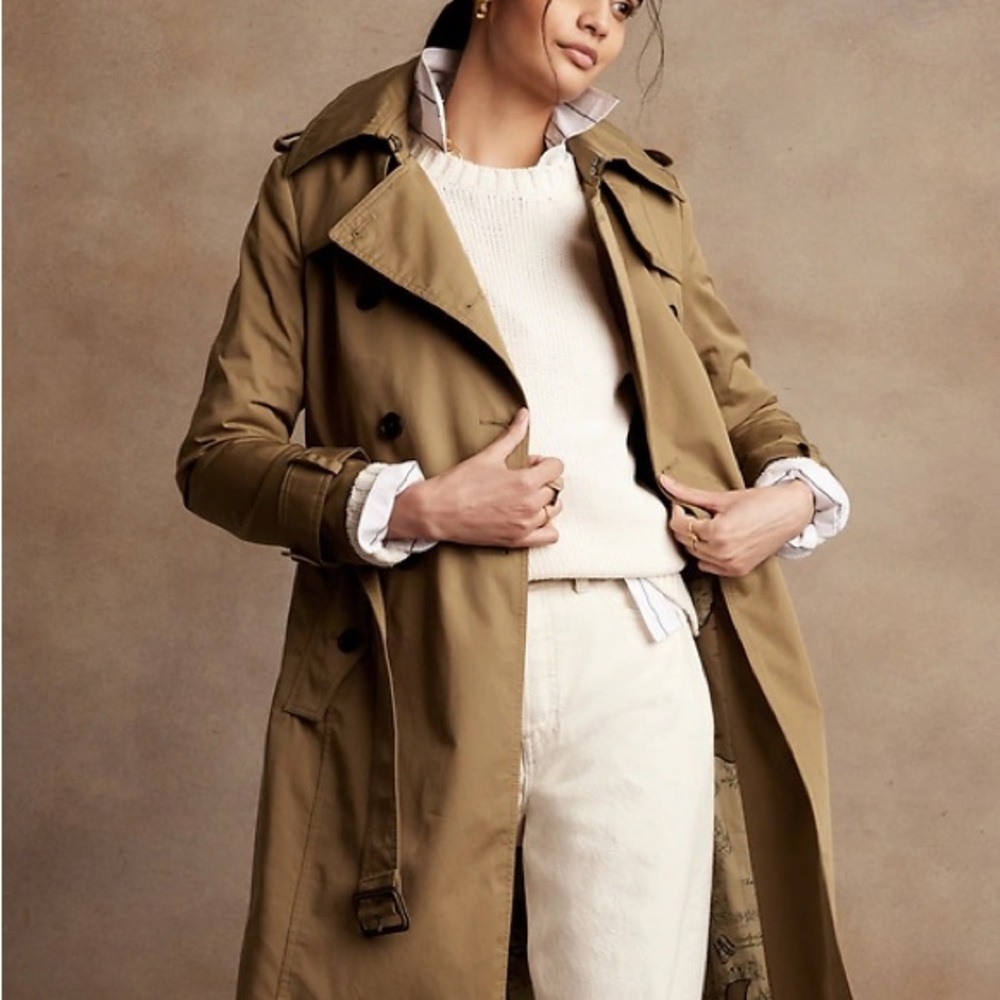 Banana Republic Oversized Tan Trench Coat